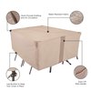 Modern Leisure Monterey Rect/Oval Patio Table & Chair Set Cover, 18 in. L x 82 in. W x 23 in. H, Beige 2912